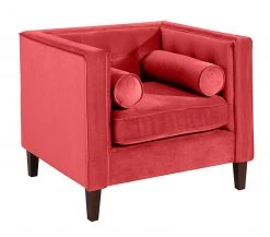 Max Winzer Cocktailsessel - rot - Samtvelours - mit Kissen