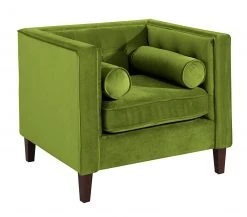 Max Winzer Cocktailsessel - oliv - Samtvelours - mit Kissen