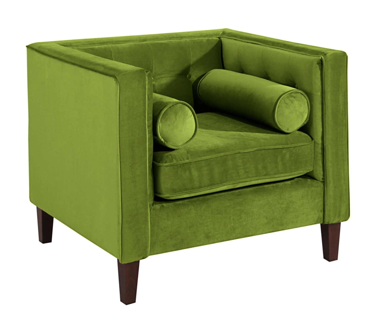 Max Winzer Cocktailsessel - oliv - Samtvelours - mit Kissen 1 Max Winzer Cocktailsessel - oliv - Samtvelours - mit Kissen