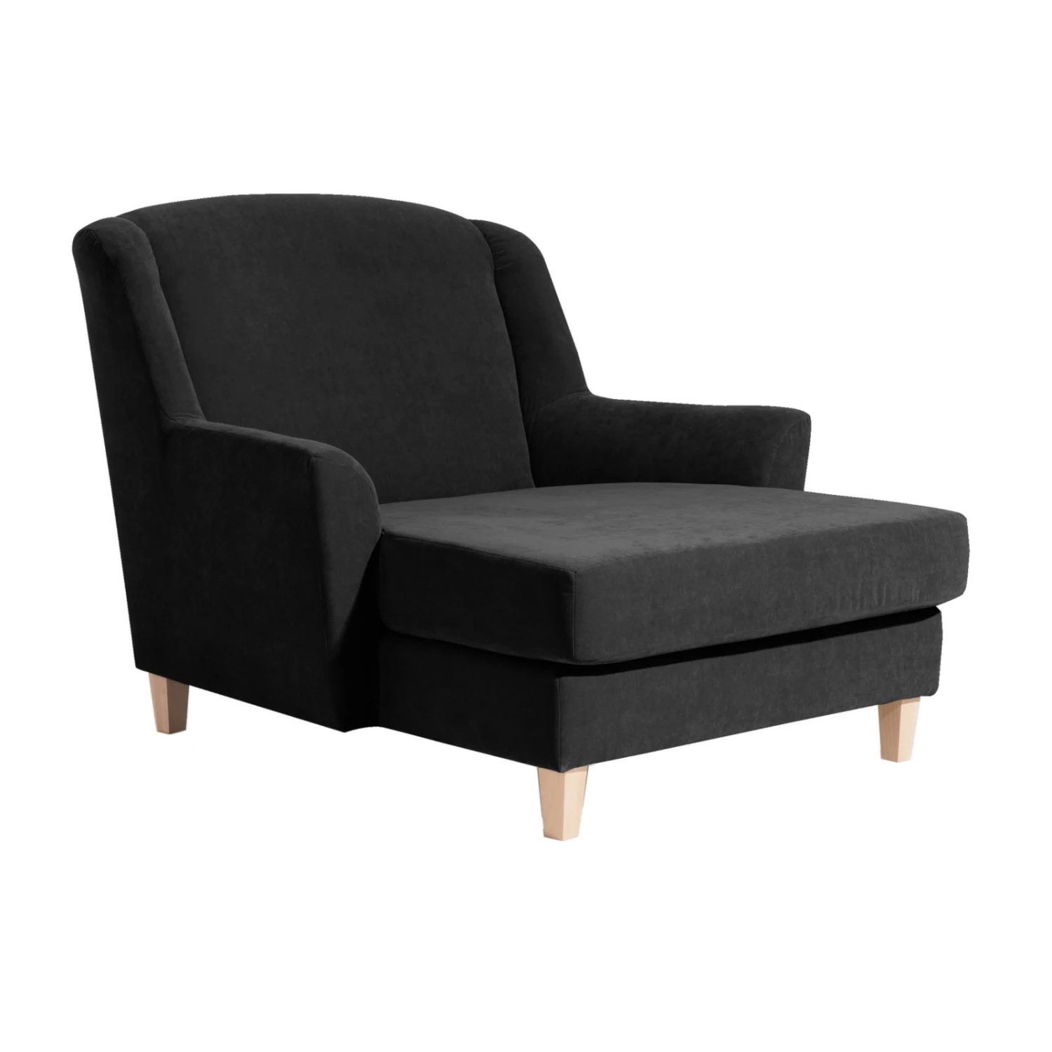 Max Winzer XXL-Sessel - schwarz - Velours - mit Kissen 2 Max Winzer XXL-Sessel - schwarz - Velours - mit Kissen – Bild 2