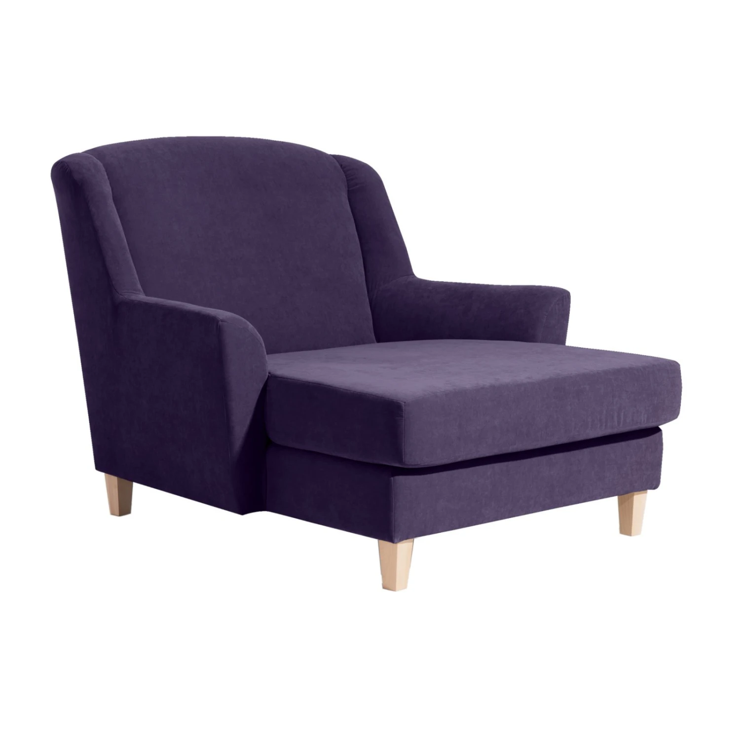 Max Winzer XXL-Sessel - violett - Velours - mit Kissen 2 Max Winzer XXL-Sessel - violett - Velours - mit Kissen – Bild 2