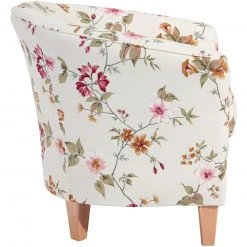 Max Winzer Cocktailsessel - weiß - floral - Flachgewebe - Buche-Natur Füße -Wohnzimmer Verkäufe 9003049300 03 1600Wx1600H