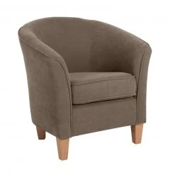 Max Winzer Cocktailsessel - sahara - Veloursstoff - Massivholz