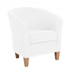 Max Winzer Cocktailsessel - creme - Veloursstoff - Massivholz