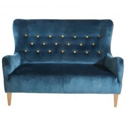 Max Winzer 2-Sitzer Sofa - blau - gelbe Knöpfe - Samtvelours 7 Max Winzer 2-Sitzer Sofa - blau - gelbe Knöpfe - Samtvelours -Wohnzimmer Verkäufe 9003065100 03 1600Wx1600H