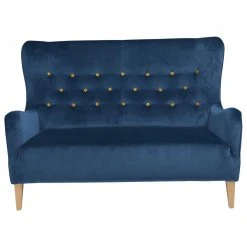 Max Winzer 2-Sitzer Sofa - blau - gelbe Knöpfe - Samtvelours 8 Max Winzer 2-Sitzer Sofa - blau - gelbe Knöpfe - Samtvelours -Wohnzimmer Verkäufe 9003065100 04 1600Wx1600H