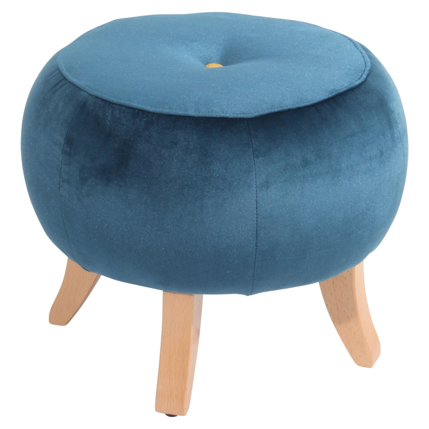 Max Winzer Hocker - blau - Samtvelours 2 Max Winzer Hocker - blau - Samtvelours – Bild 2