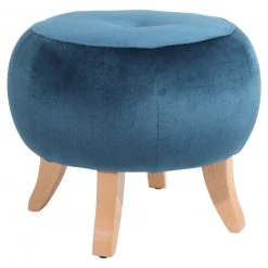 Max Winzer Hocker - blau - Samtvelours 7 Max Winzer Hocker - blau - Samtvelours -Wohnzimmer Verkäufe 9003065300 03 1600Wx1600H