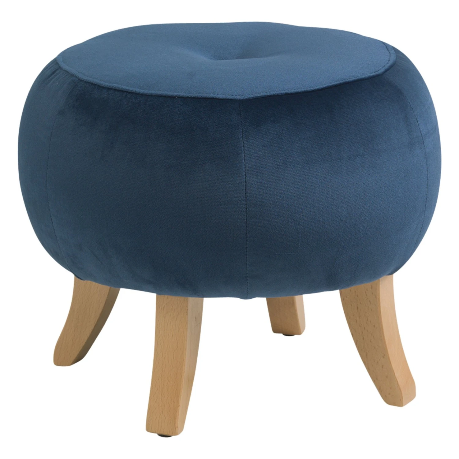 Max Winzer Hocker - blau - Samtvelours 1 Max Winzer Hocker - blau - Samtvelours