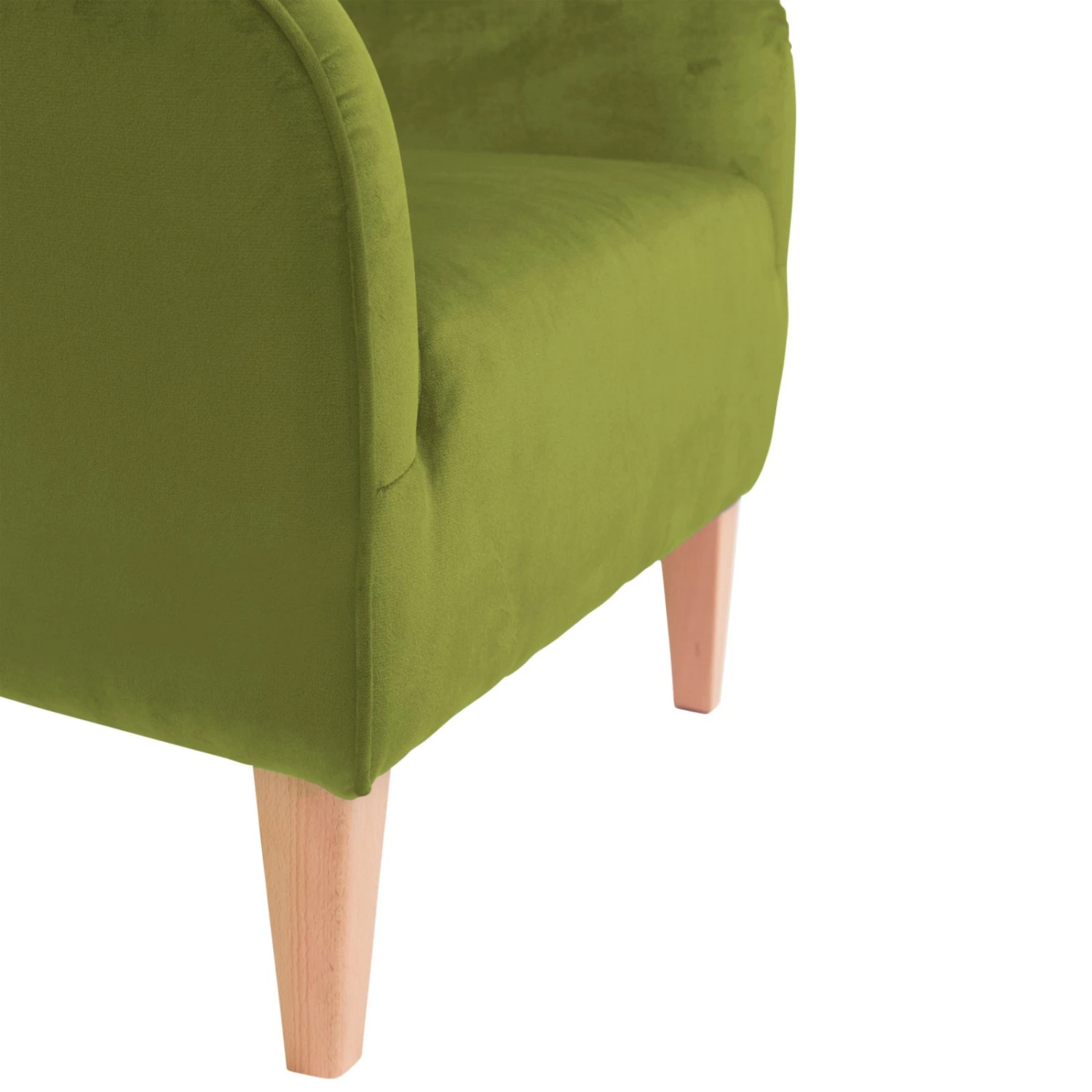 Max Winzer 2-Sitzer Sofa - oliv - gelbe Knöpfe - Samtvelours 3 Max Winzer 2-Sitzer Sofa - oliv - gelbe Knöpfe - Samtvelours – Bild 3