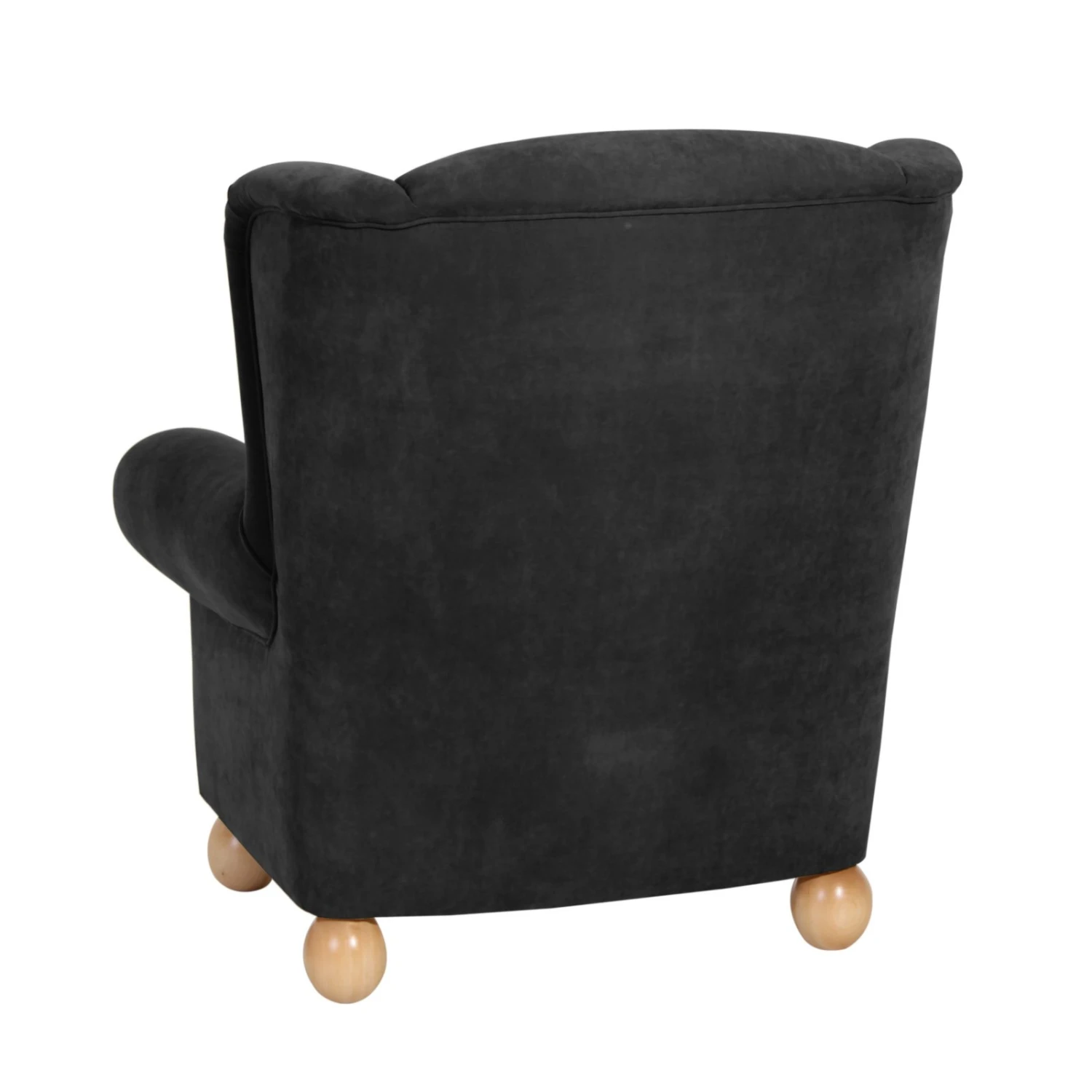 Max Winzer Ohrensessel - schwarz - Veloursstoff 3 Max Winzer Ohrensessel - schwarz - Veloursstoff – Bild 3