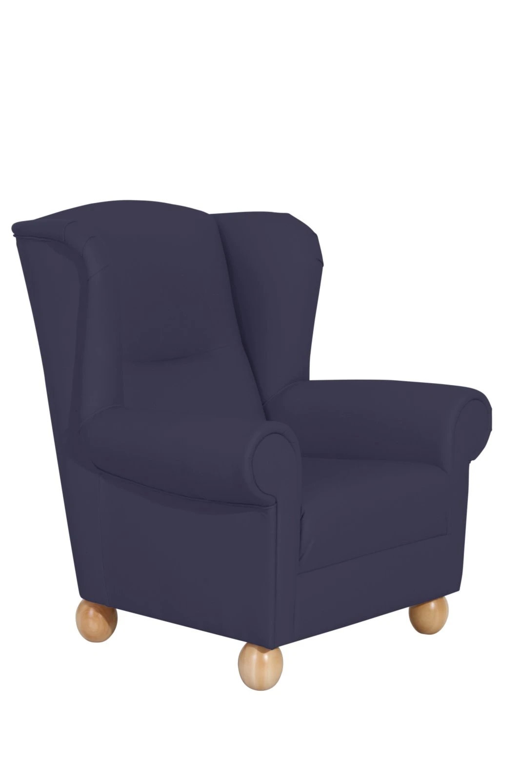 Max Winzer Ohrensessel - dunkelblau - Kunstleder 1 Max Winzer Ohrensessel - dunkelblau - Kunstleder