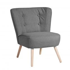 Max Winzer Cocktailsessel - anthrazit - Flachgewebe - Massivholz