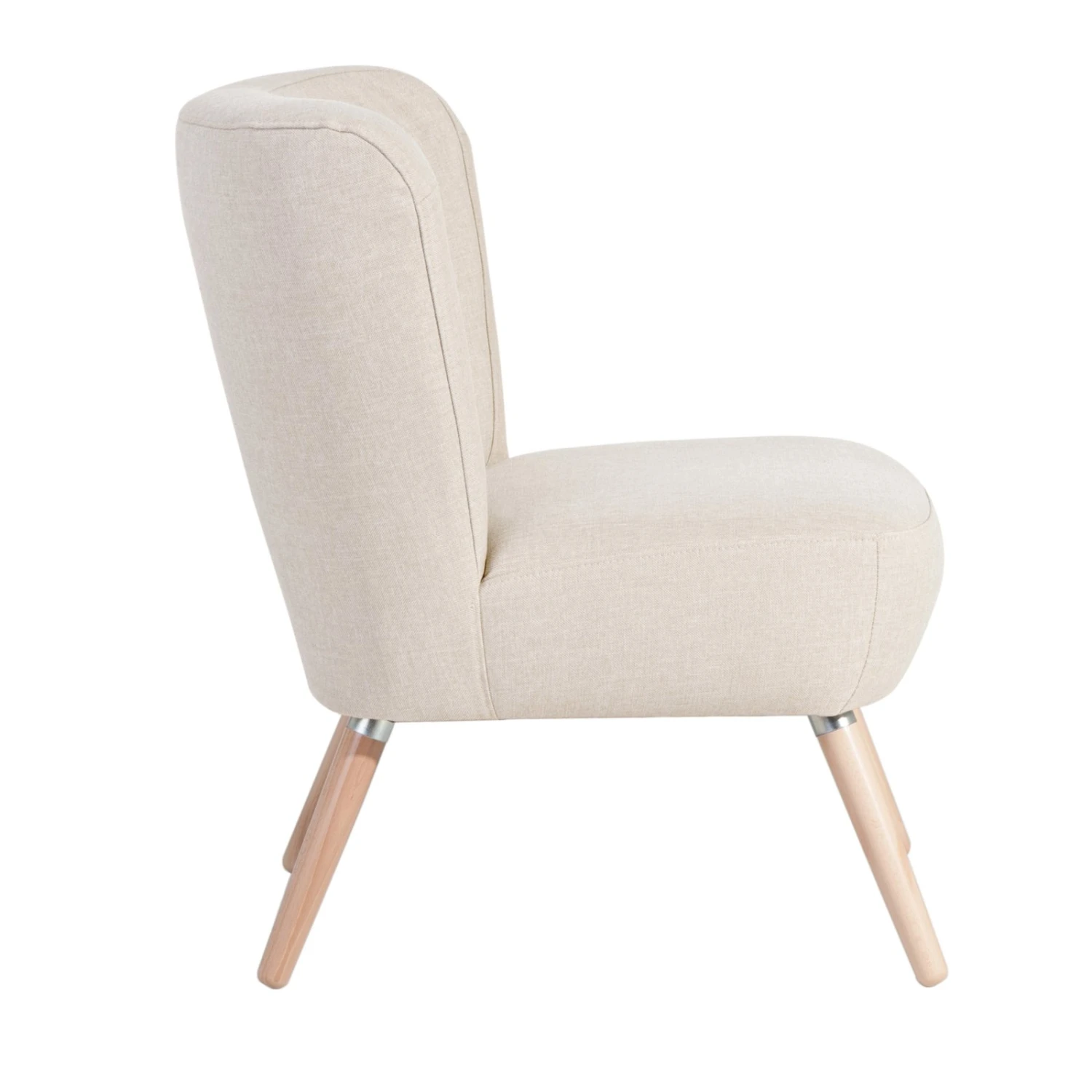 Max Winzer Cocktailsessel - beige - Flachgewebe - Massivholz 2 Max Winzer Cocktailsessel - beige - Flachgewebe - Massivholz – Bild 2