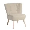 Max Winzer Cocktailsessel - beige - Flachgewebe - Massivholz