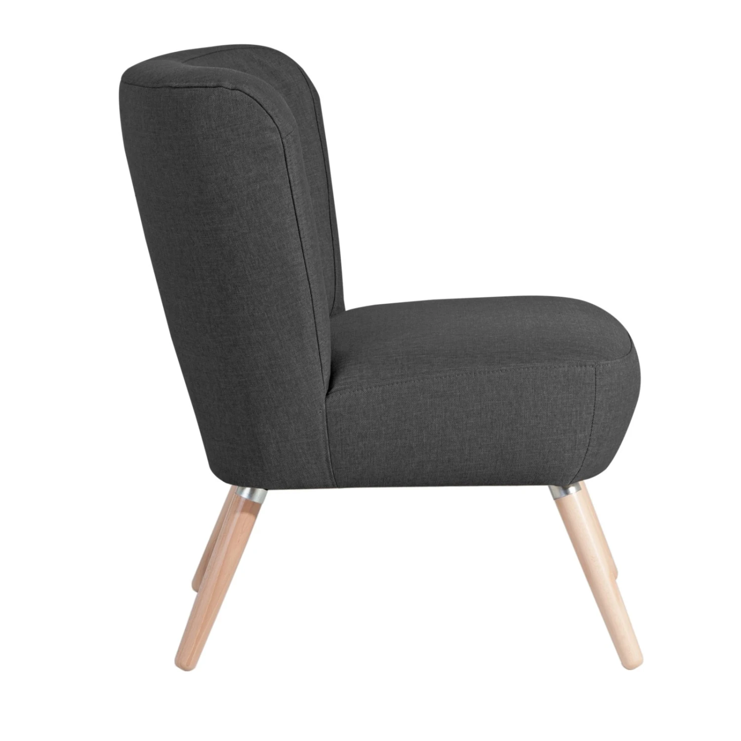 Max Winzer Cocktailsessel - schwarz - Flachgewebe - Massivholz 2 Max Winzer Cocktailsessel - schwarz - Flachgewebe - Massivholz – Bild 2