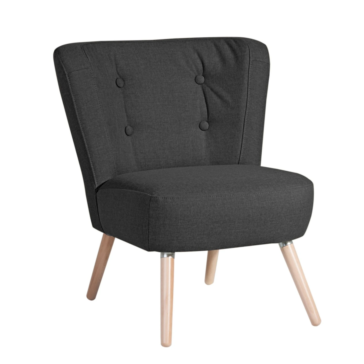 Max Winzer Cocktailsessel - schwarz - Flachgewebe - Massivholz 1 Max Winzer Cocktailsessel - schwarz - Flachgewebe - Massivholz