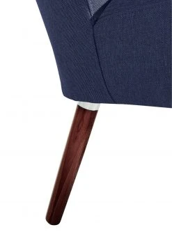 Max Winzer Cocktailsessel - dunkelblau - Flachgewebe - Füße Nussbaum dunkel -Wohnzimmer Verkäufe 9003085200 04 1600Wx1600H