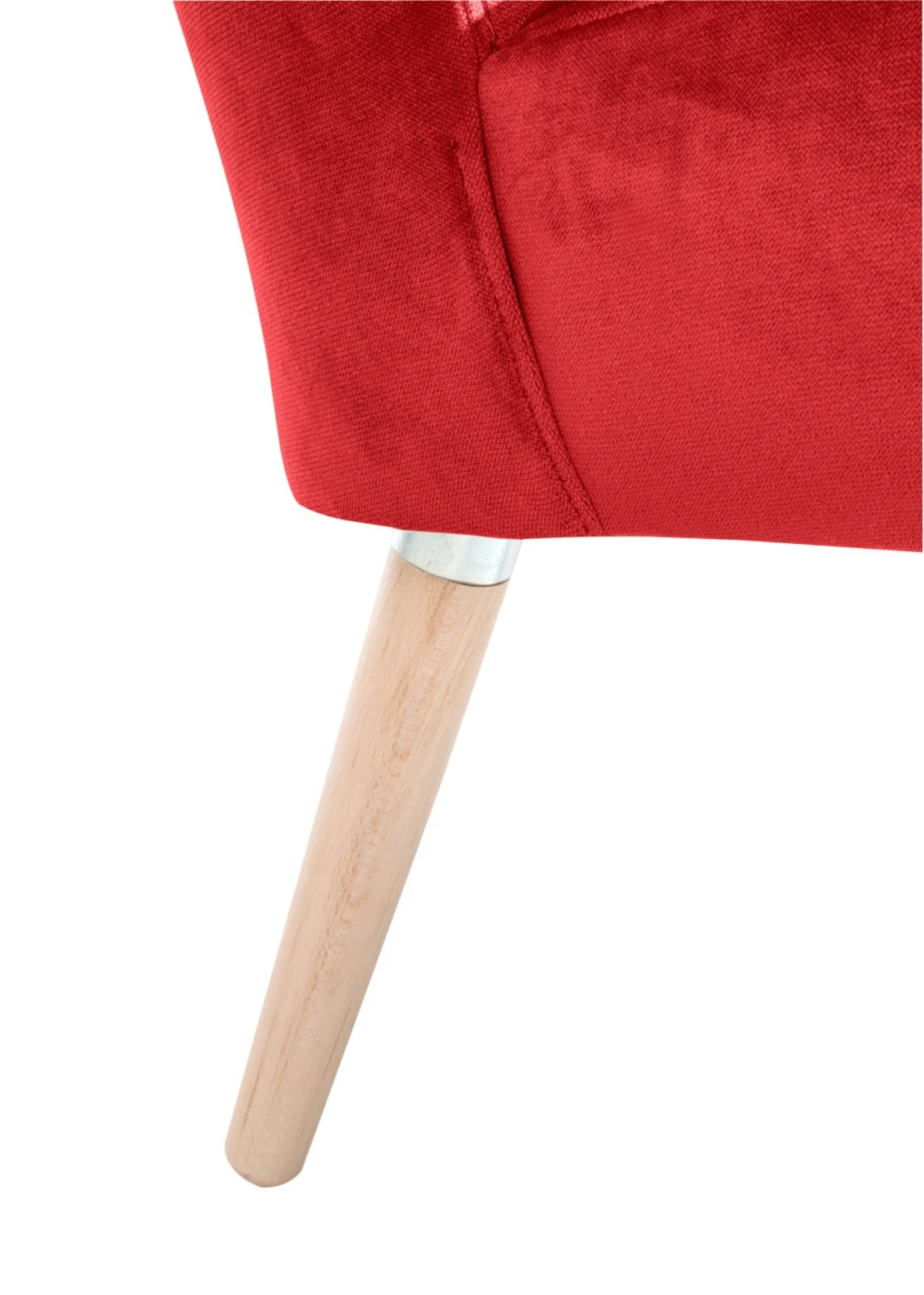 Max Winzer Cocktailsessel - rot - Samtvelours - Massivholz 4 Max Winzer Cocktailsessel - rot - Samtvelours - Massivholz – Bild 4