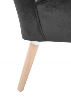 Max Winzer Cocktailsessel - anthrazit - Samtvelours - Massivholz -Wohnzimmer Verkäufe 9003086400 04 1600Wx1600H