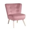 Max Winzer Cocktailsessel - rose - Samtvelours - Massivholz