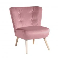 Max Winzer Cocktailsessel - rose - Samtvelours - Massivholz