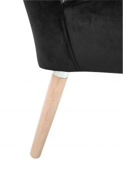 Max Winzer Cocktailsessel - schwarz - Samtvelours - Massivholz -Wohnzimmer Verkäufe 9003087100 04 1600Wx1600H