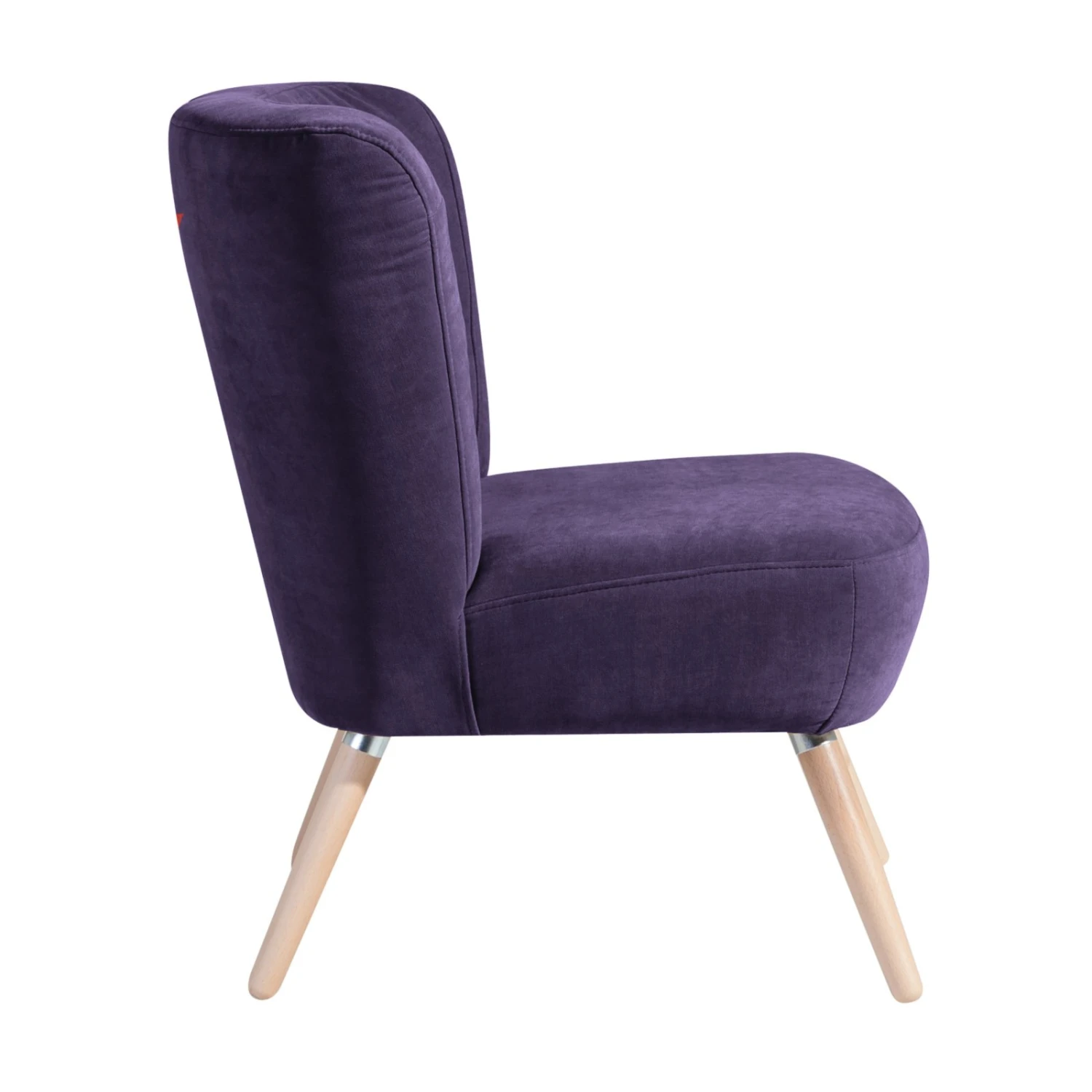 Max Winzer Cocktailsessel - violett - Veloursstoff - Massivholz 2 Max Winzer Cocktailsessel - violett - Veloursstoff - Massivholz – Bild 2