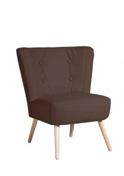 Max Winzer Cocktailsessel - braun - Kunstleder - Massivholz