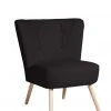 Max Winzer Cocktailsessel - schwarz - Kunstleder - Massivholz