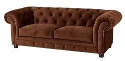 Max Winzer Sofa - 2-Sitzer - braun - Samtvelours - 122 cm breit