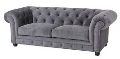 Max Winzer Sofa - 2-Sitzer - grau - Samtvelours - 122 cm breit