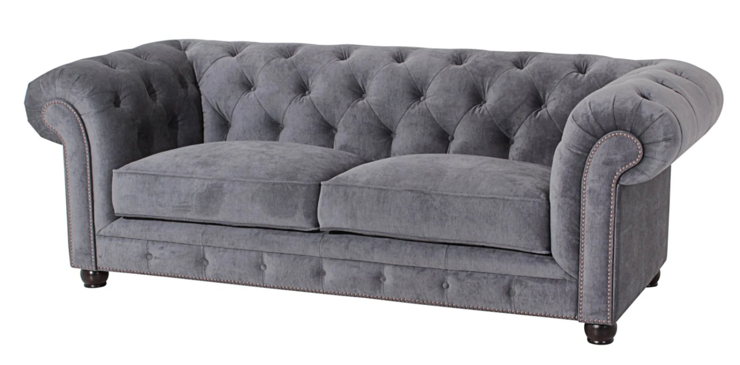 Max Winzer Sofa - 2-Sitzer - grau - Samtvelours - 122 cm breit 1 Max Winzer Sofa - 2-Sitzer - grau - Samtvelours - 122 cm breit