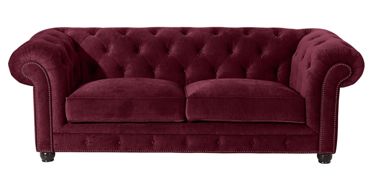 Max Winzer Sofa - 2-Sitzer - burgund - Samtvelours - 122 cm breit 2 Max Winzer Sofa - 2-Sitzer - burgund - Samtvelours - 122 cm breit – Bild 2