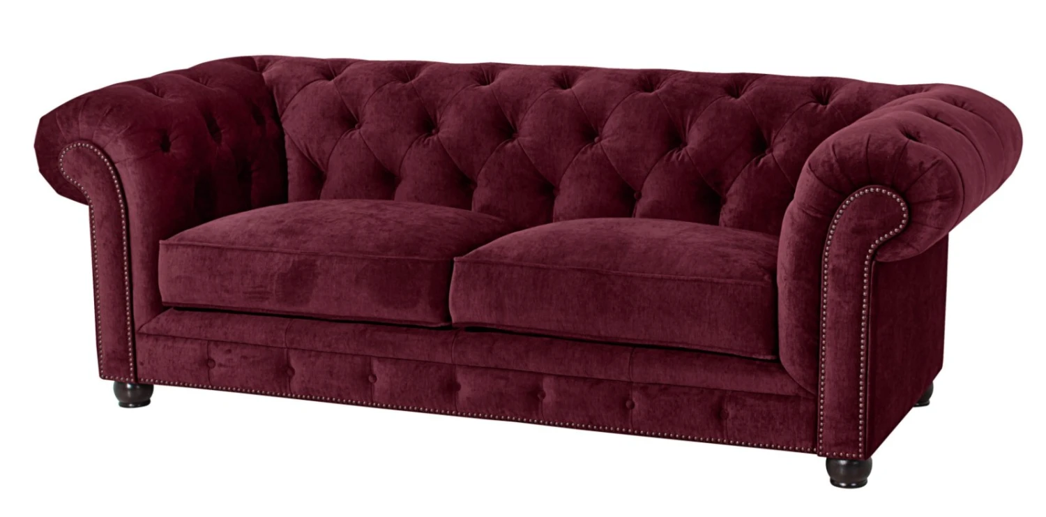 Max Winzer Sofa - 2-Sitzer - burgund - Samtvelours - 122 cm breit 1 Max Winzer Sofa - 2-Sitzer - burgund - Samtvelours - 122 cm breit