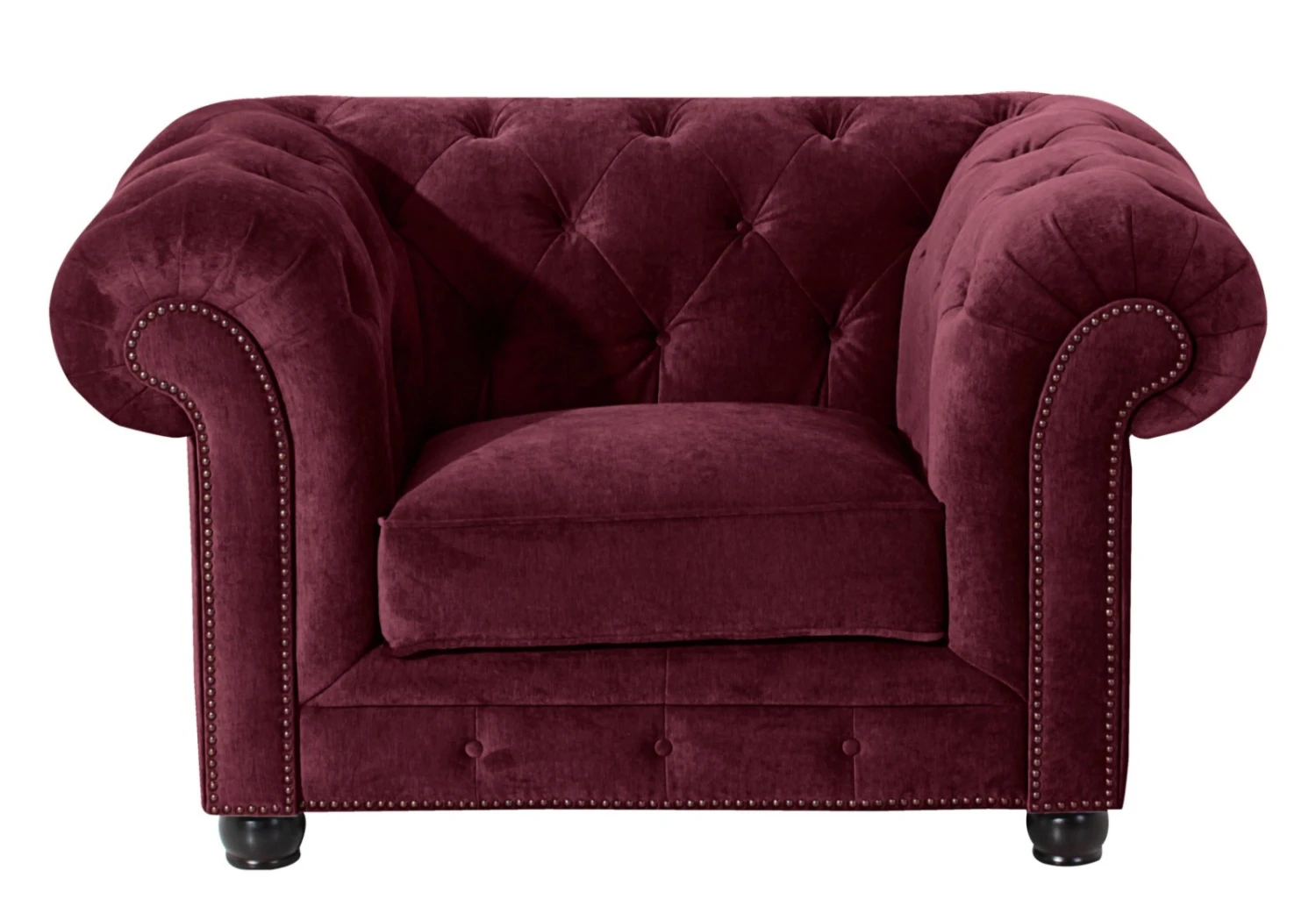 Max Winzer Sessel - burgund - Samtvelours 2 Max Winzer Sessel - burgund - Samtvelours – Bild 2