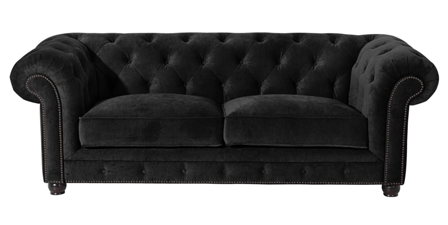 Max Winzer Sofa - 2-Sitzer - schwarz - Samtvelours - 122 cm breit 2 Max Winzer Sofa - 2-Sitzer - schwarz - Samtvelours - 122 cm breit – Bild 2
