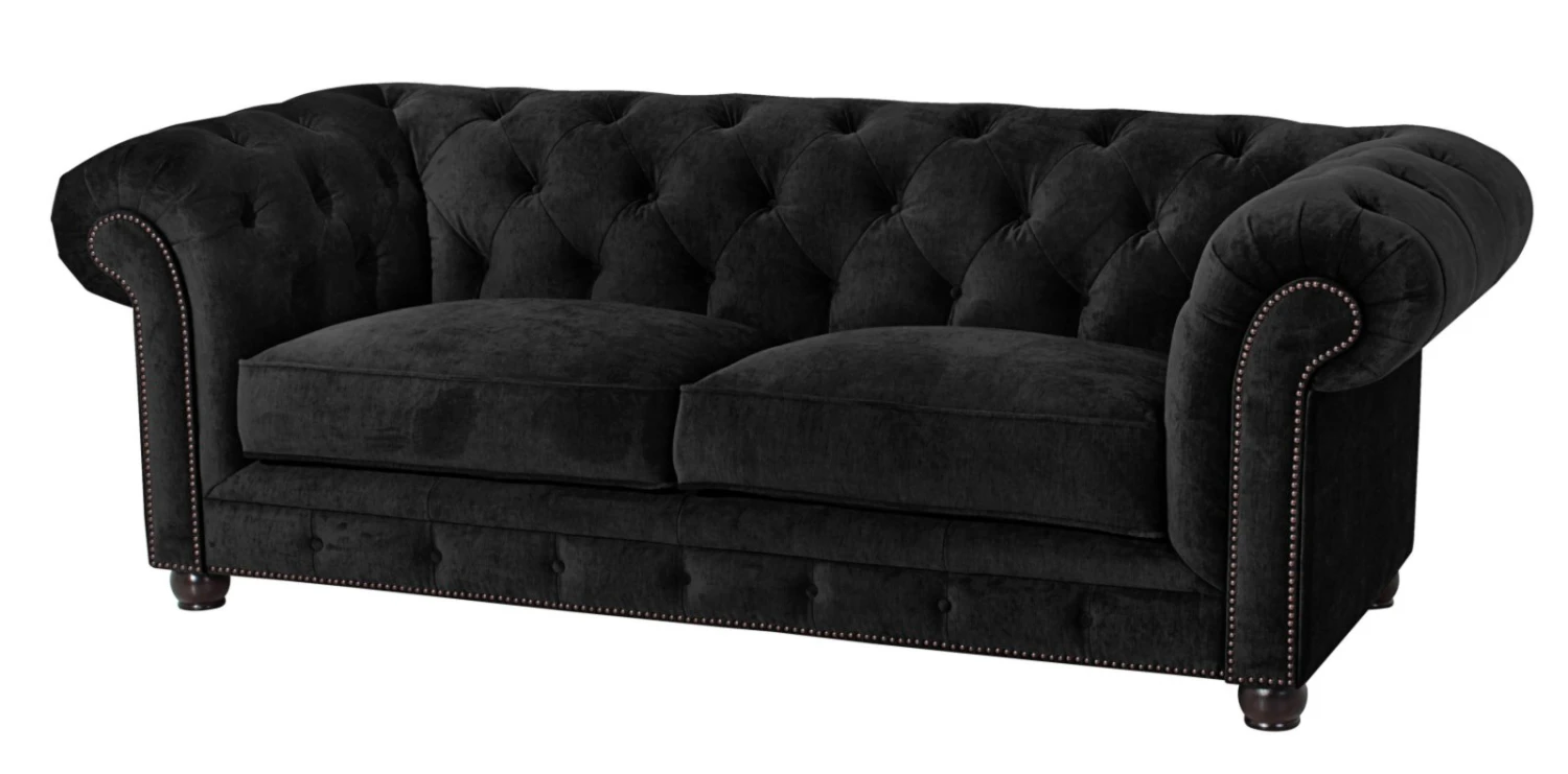 Max Winzer Sofa - 2-Sitzer - schwarz - Samtvelours - 122 cm breit 1 Max Winzer Sofa - 2-Sitzer - schwarz - Samtvelours - 122 cm breit