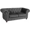 Max Winzer Sofa - 2-Sitzer - anthrazit - Samtvelours - 122 cm breit