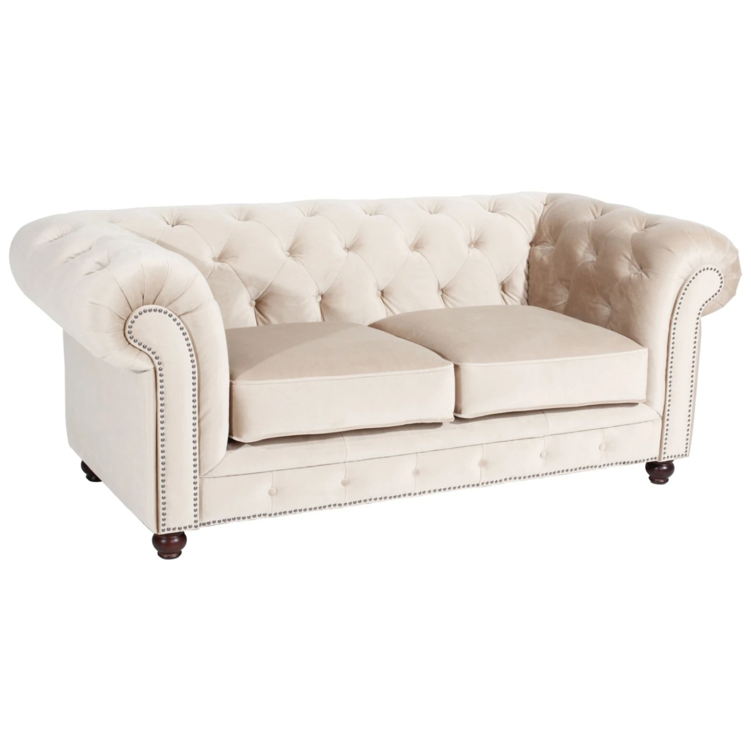 Max Winzer Sofa - 2-Sitzer - creme - Samtvelours - 122 cm breit 1 Max Winzer Sofa - 2-Sitzer - creme - Samtvelours - 122 cm breit