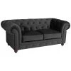 Max Winzer Sofa - 2-Sitzer - schwarz - Samtvelours - 122 cm breit