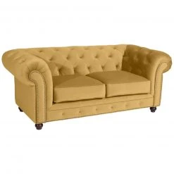 Max Winzer Sofa - 2-Sitzer - mais - Samtvelours - 122 cm breit
