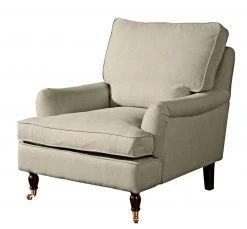 Max Winzer Sessel - beige - Flachgewebe in Leinenoptik