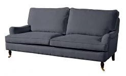 Max Winzer 3-Sitzer Sofa - anthrazit - Flachgewebe in Leinenoptik
