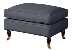 Max Winzer Hocker - anthrazit - Flachgewebe in Leinenoptik