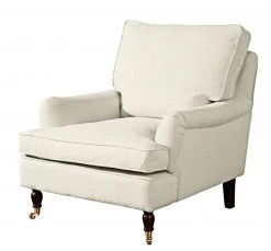 Max Winzer Sessel - creme - Flachgewebe in Leinenoptik