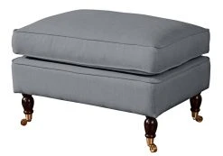 Max Winzer Hocker - grau - Flachgewebe in Leinenoptik