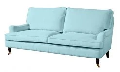 Max Winzer 3-Sitzer Sofa - aqua - Flachgewebe in Leinenoptik