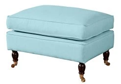 Max Winzer Hocker - aqua - Flachgewebe in Leinenoptik