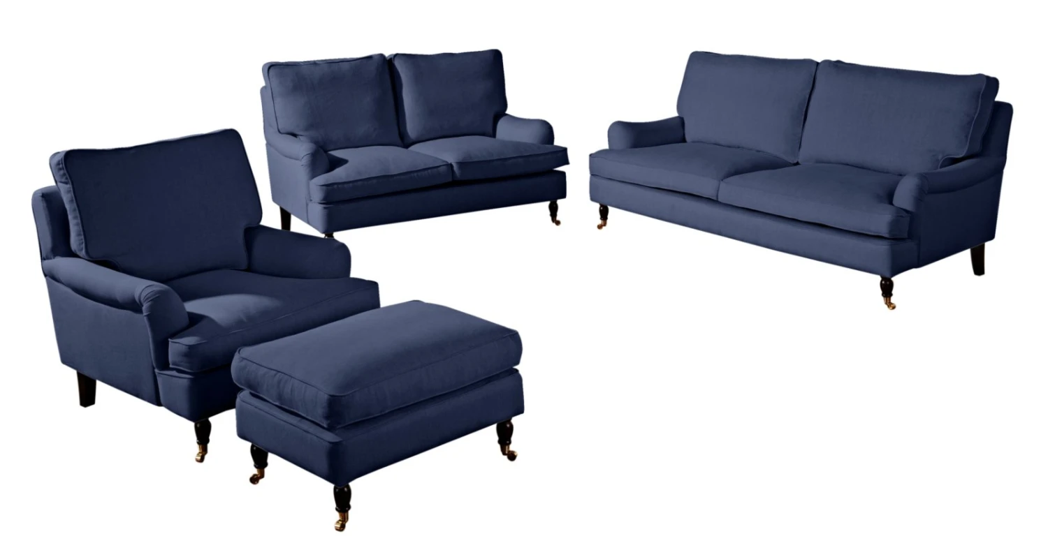 Max Winzer 2-Sitzer Sofa - dunkelblau - Flachgewebe in Leinenoptik 4 Max Winzer 2-Sitzer Sofa - dunkelblau - Flachgewebe in Leinenoptik – Bild 4